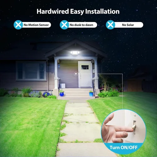 Vista 4 de Olafus Luces de inundación de 55 W para exteriores, luces LED de seguridad de 5500 LM, luz de inundación exterior de 6500 K con 3 cabezales Marrón