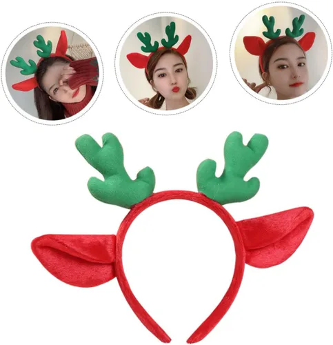 Vista 5 de Abaodam 5pcs Antler Headband Santa Claus Costume for Kids Christmas Elk Headband Antler Hair Hoops Disfraz De Santa Claus Para Adulto Elk Antlers