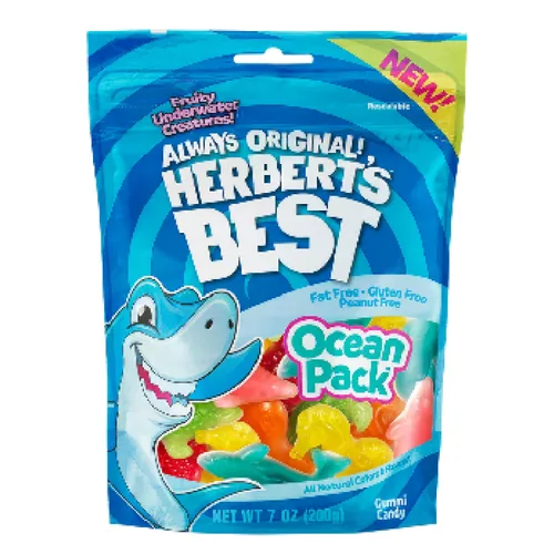 Vista 10 de Herbert's Best Knot Animals, caramelos gomosos, sabores afrutados, bolsa de 7 onzas