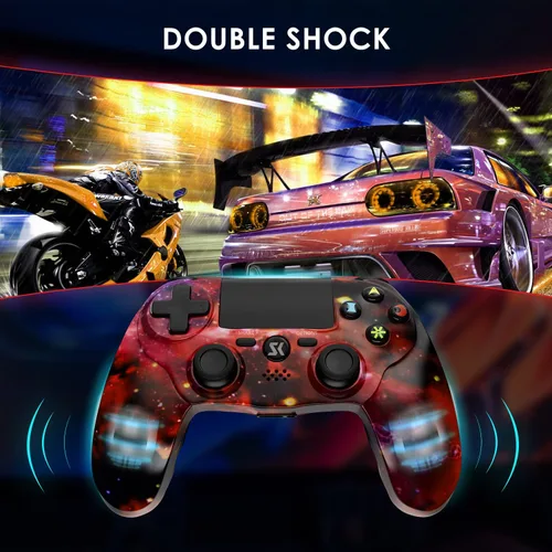 Vista 4 de for PS4 Controller Wireless, Controller Gamepad Compatible with Playstation 4SlimProPCAndroidMac with Dual Vibration,6-Axis Motion Control,3.5mm
