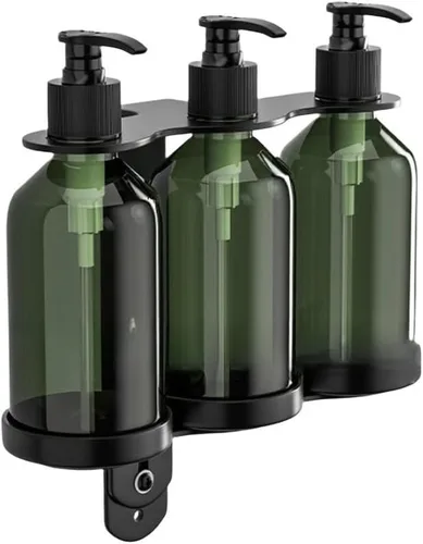 Vista 4 de Wall Mount Soap Dispenser 3-Pack Plastic Refillable