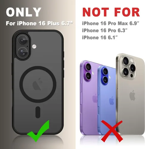 Vista 617 de Funda para Google Pixel 10 Pro XL, cubierta magnética mate, color negro Fit for MagSafe, Screen Protector included, Shockproof Military Grade