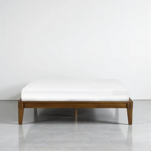 Vista 12 de NTC Bastidores de cama Sapa con cabecero y sin cabecero (sin cabecero, negro quemado, matrimonial)