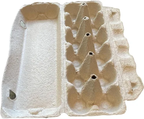 Vista 2 de Los cartones de huevos de pulpa natural sostienen de forma segura una docena de huevos o para usar para manualidades o vender sus huevos grandes