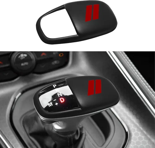Vista 9 de Cubierta de cabeza de perilla de cambio brillante para accesorios Dodge Charger 2015-2023 Challenger 2015-2023 2024 Durango 2016-2025 2026 ABS