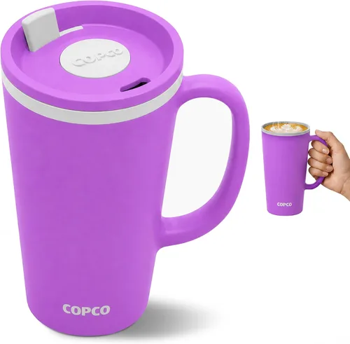 Vista 12 de Copco - Taza de café con cono de 16 onzas, mango y tapa resistente a Azul