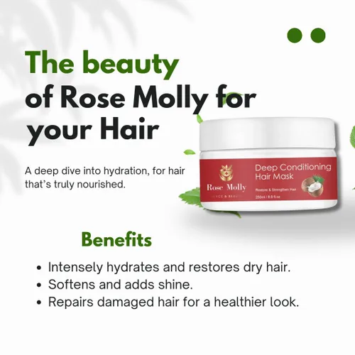 Vista 2 de Mascarilla capilar de acondicionamiento profundo, 8.8 onzas líquidas, restaura y fortalece el cabello