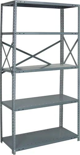 Vista 55 de Quantum QSBU-245BK Heavy Duty Shelving Unit with (7) Shelves and (24) QUS245 Black Bins for Garage Warehouse Storage Distribution 400 lb Load