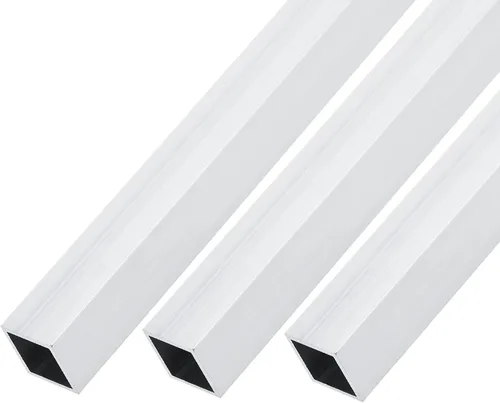 Vista 8 de METALLIXITY Tubo cuadrado de aluminio (0.591 in x 0.591 in x 0.039 in x 7.874 in), 3 piezas, tubo de aluminio 6063 - para muebles del hogar