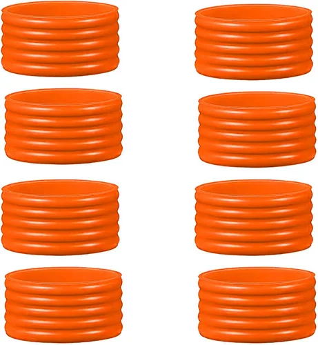 Vista 19 de 15 colores disponibles Buena elasticidad 8-45 piezas de raqueta de tenis/paletas de pickleball/squash anillo de silicona raqueta agarre bandas