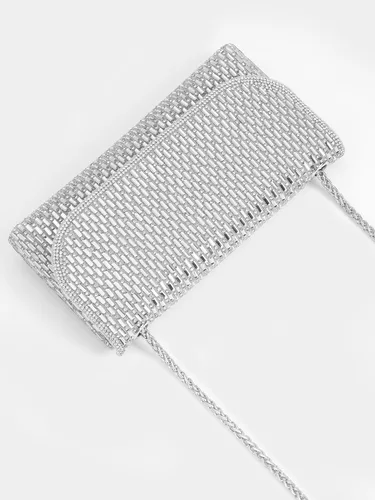 Vista 5 de Bolso de mano con diamantes de imitación con purpurina, bolsa de hombro formal para mujer, boda, cóctel, fiesta, graduación, caja de regalo