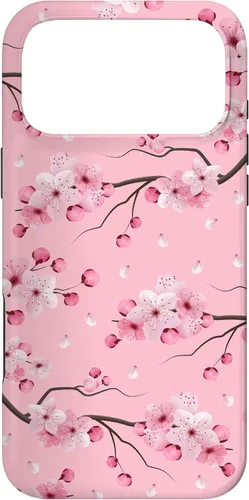 Vista 22 de Japanese Cherry Blossom Floral Flower Pattern Pastel Pink Case for iPhone 17