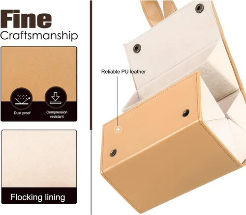Vista 4 de Estuche organizador de gafas de sol, estuche de viaje con 5 ranuras para colgar gafas, caja de almacenamiento para mujeres y hombres