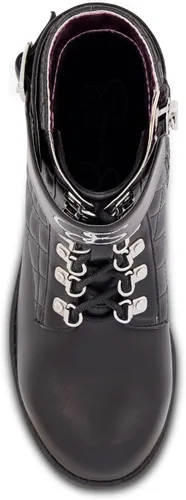 Vista 5 de Jessica Simpson Botas de moto para niñas, botas negras, botas negras de cuero para niñas