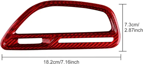 Vista 3 de AIRSPEED Funda para marco de ventilación de salida de aire acondicionado Challenger, accesorios de fibra de carbono para Dodge Challenger 2015-2023