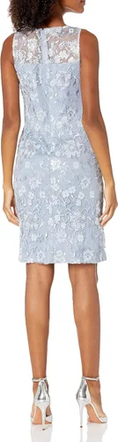 Vista 7 de Alex Evenings - Vestido corto bordado para mujer con chaqueta de ilusión