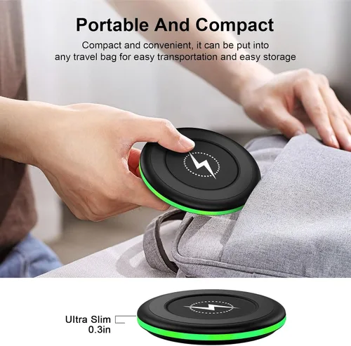 Vista 5 de Cargador inalámbrico para Samsung con almohadilla de carga rápida, cargador de teléfono inalámbrico para estación de carga Android, compatible