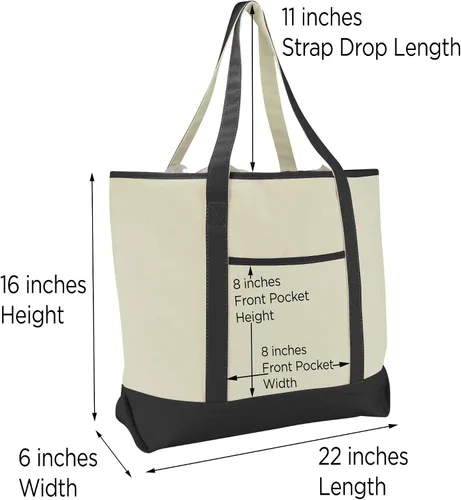 Vista 7 de Bolsa de mano de lujo con parte superior abierta de 22 pulgadas con bolsillo exterior