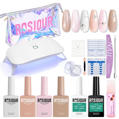 Vista 14 de Hema Tpo Free Gel Nail Polish Set - 24 Colores 18ml Juego de Esmalte de Uñas en Gel para Principiantes con 6 Piezas de Capa Base Mate y Brillante