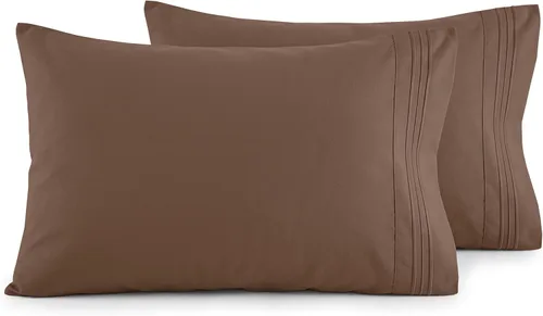 Vista 52 de Elegant Comfort Juego de fundas de almohada ultrasuaves de lujo de 2 piezas - Microfibra premium de calidad hotelera 1500, doble cepillado
