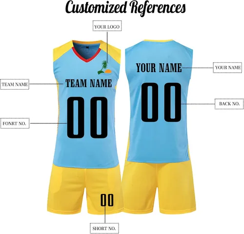 Vista 3 de Camiseta de voleibol personalizada para hombresmujeresniñosniñosniñascamisetas de voleibol personalizadas con nombrenúmerologotipo