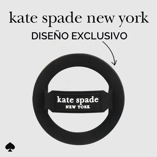 Vista 2 de Kate Spade New York Agarre magnético para móvil con asa - Desmontable y plegable - Negro