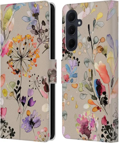 Vista 42 de Head Case Designs Officially Licensed Ninola Beige Wild Grasses Leather Wallet Case Compatible with Samsung Galaxy A07 4G