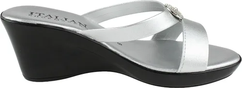 Vista 4 de ITALIAN Shoemakers Besy - Sandalias de cuña para mujer con banda de altura moderada