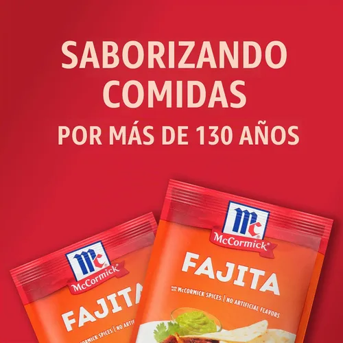 Vista 15 de McCormick Mezcla de condimentos, para fajitas estilo restaurante en casa. Se puede utilizar con: pollo, filete, camarones, verduras, 1.12 oz