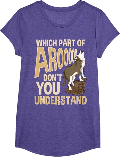 Vista 19 de What Part Of Aroooo Don't You Understand Husky - Camiseta para perro, Negro, S