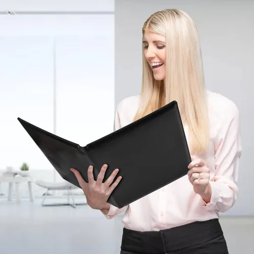 Vista 6 de Cacturism Padfolio - Carpeta portafolio, plegable tamaño carta, organizador profesional de cuero sintético para mujeres, soporte para documentos