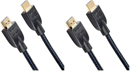 Vista 11 de Amazon Basics Cable HDMI de 6 pies, cable HDMI 2.0 4K (18 Gbps), trenzado de nailon, 4K @60Hz, 2160p, 48 bits, compatible con TV/PS5/Xbox/Roku, Negro