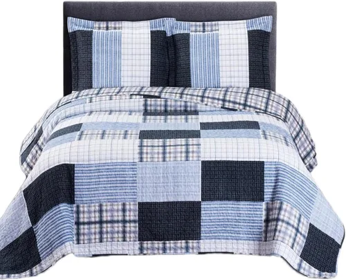 Vista 5 de sheetsnthings Kenzy - Juego de edredón de microfibra tamaño individual XL, 2 piezas reversibles de gran