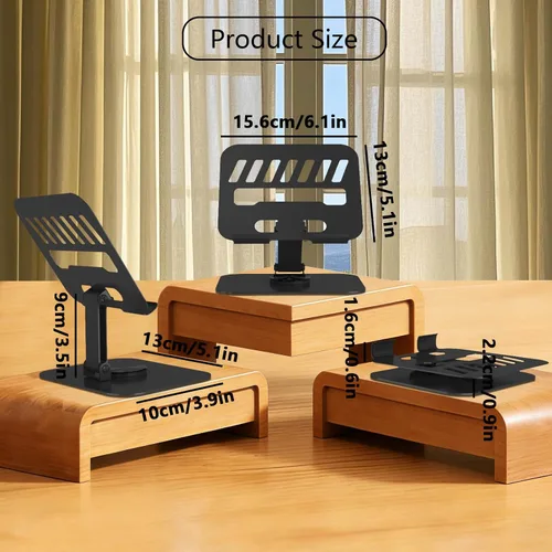 Vista 3 de Soporte de metal para tableta, soporte ajustable de rotación de 360° compatible con tabletas de 4 a 16 pulgadas como iPad Pro Air, iPad mini, Tab
