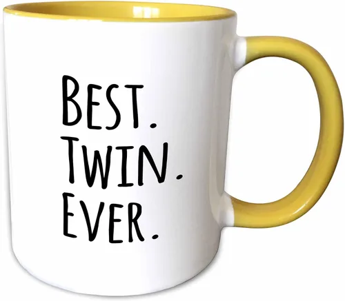 Vista 12 de 3dRose Best Twin Ever - Taza de 11 onzas, color negro