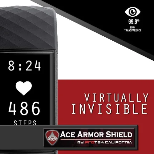 Vista 4 de ACE ARMOR SHIELD - Protectores de pantalla premium para Fitbit Charge 6 y Charge 5 (Charge 4)