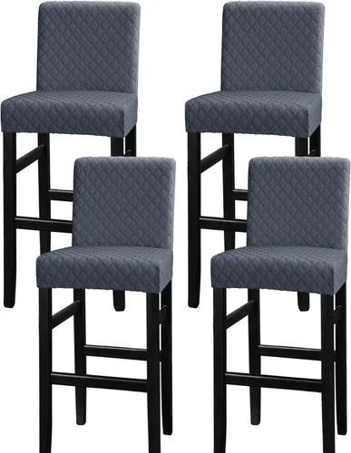 Vista 35 de Lellen - Fundas para taburete de bar de jacquard, fundas para silla de taburete de bar, fundas para silla de bar, fundas para taburete de bar