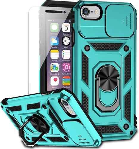 Vista 11 de M MAIKEZI Funda para iPhone 8 Plus, para iPhone 7 Plus, con cubierta para lente de cámara, protector de pantalla HD, protección contra caídas