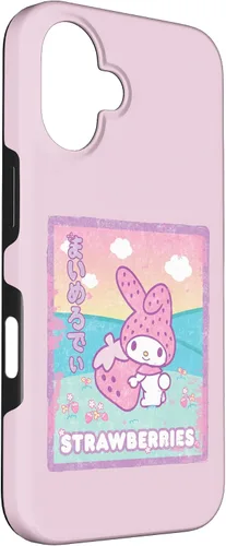 Vista 3 de Funda para iPhone 16 My Melody Strawberry Milk