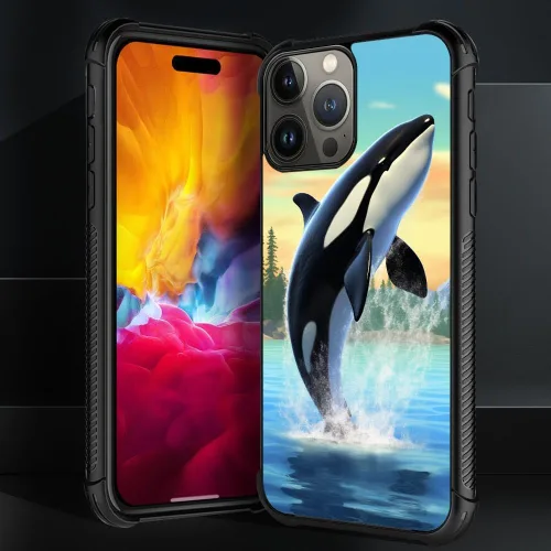 Vista 353 de Funda compatible con iPhone 15, diseño de elefantes africanos, diseño increíble a prueba de golpes, antiarañazos, carcasa trasera de policarbonato