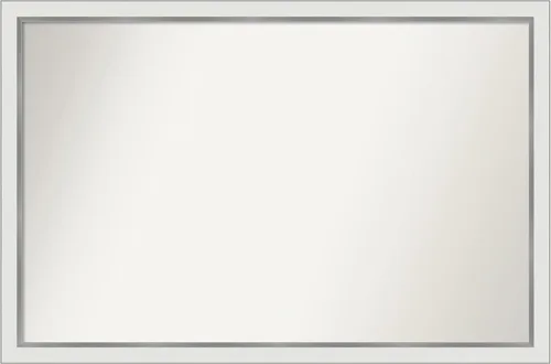 Vista 363 de Amanti Art Espejo personalizado, espejo de baño estrecho Alexandria White Wash, espejo de pared o espejo de tocador de baño sobre el fregadero