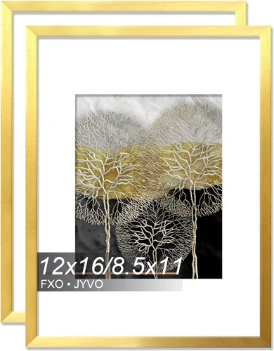 Vista 149 de Fxojyvo Marco de Fotos de 4x6, Muestra Foto de 3.5x5 con Paspartú o 4 x 6 Sin Paspartú, Liviano y de Alta Transparencia Marco de 4 por 6 para Pared