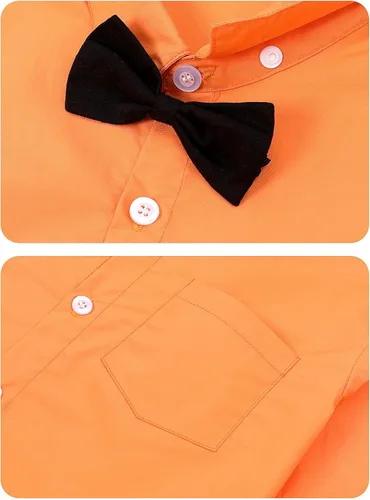 Vista 54 de A&J DESIGN Conjunto de ropa formal para niños pequeños con tirantes y tirantes