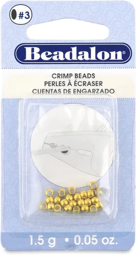 Vista 16 de Beadalon Cuentas de engarzar, tamaño #1, color dorado, 1 oz, aprox. 1,400 piezas