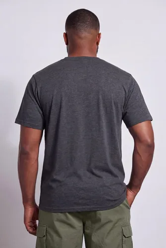 Vista 6 de KingSize Big & Tall - Camiseta ligera, sin encogimiento, con cuello redondo para hombre Gris Caliente Carbón