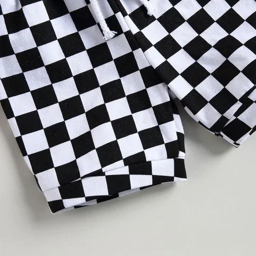 Vista 7 de AEEMCEM Conjunto de 2 camisetas sin mangas con capucha y pantalones cortos con cordón para bebé niño