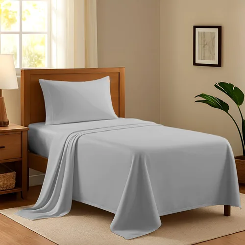 Vista 22 de Juego de sábanas 100% algodón egipcio para cama individual, sábanas de lujo de la serie 600 refinadas para cama de tamaño individual