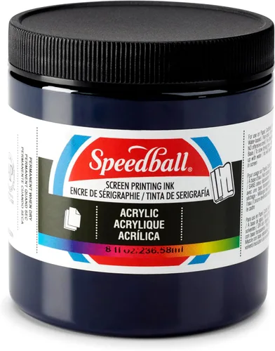 Vista 20 de Speedball Tinta acrílica para serigrafía, 8 oz, negra para impresiones en papel, fabricada en EE. UU