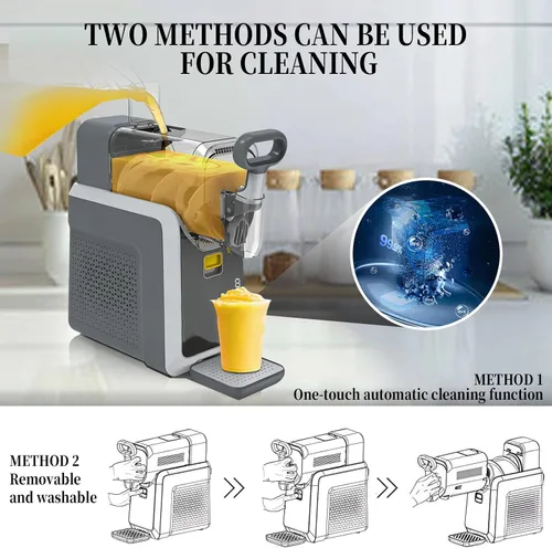 Vista 2 de Máquina de bebidas frías para el hogar, mini máquina para hacer helados y granizados, con pantalla LED, tiempo de formación de batidos de 15-60