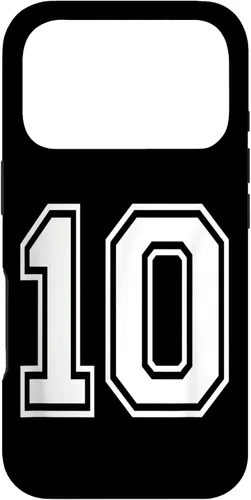 Vista 30 de Number 10 Varsity Style Bold Sports Birthday Case for iPhone 17